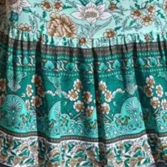 Woman’s Boho Tassel Tie Multi Color Blouse - Picture 6 of 6